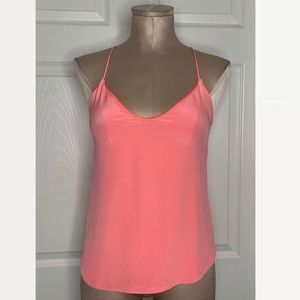 J. Crew Carrie Cami Coral Pink Silk Top